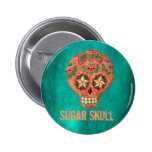 Cat Sugar Skull Button