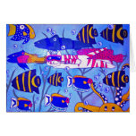 Cat Swimming with Fish Cards