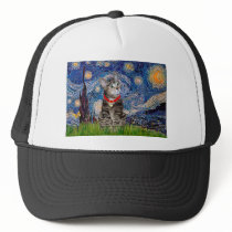 CAT (Tabby2) - Starry Night Mesh Hats