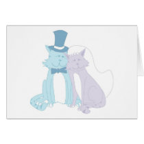Cat Theme Wedding Greeting Cards