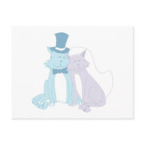 Cat Theme Wedding Post Cards