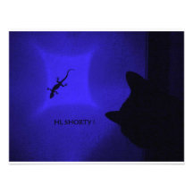 CAT VS GECKO MULTICOLORS CUSTOM INVITATION