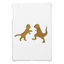 CAT VS T-REX VINTAGE TEXTURE