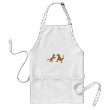 CAT VS T-REX VINTAGE TEXTURE APRON