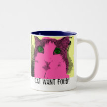 Cat Want Food Coffee Mug