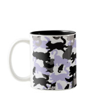 cat winter colour silhouette mugs
