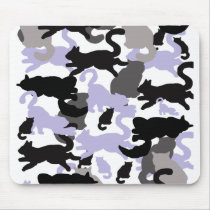 cat winter silhouette mousepad