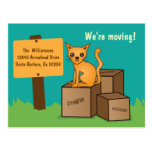 Cat with Boxes - We're Moving Post Card postcards