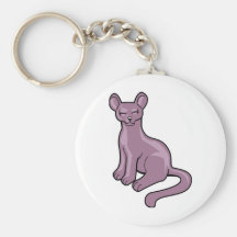 Cat with closes eyes key chains