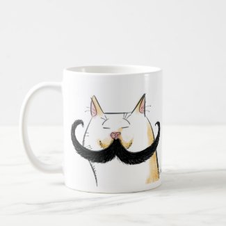 cat with moustache