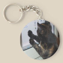 Cat with PC keychains