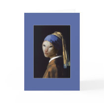 Cat with the Pearl Earring Card