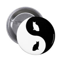 Cat Yin Yang Pins