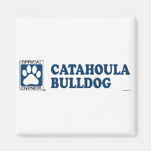 Catahoula Bulldog Blue Refrigerator Magnets