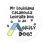 Catahoula Leopard Dog Agility Dog Round Sticker