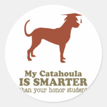 Catahoula Leopard Dog Round Sticker