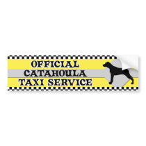 Catahoula Taxi Service Bumper Sticker