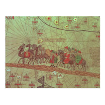 Catalan Atlas, detail showing Post Card