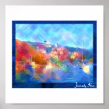 Catalina in watercolor posters