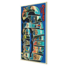 Catalina Island, California - Large Letter Canvas Print