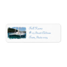 Catamaran Return Address Mailing Label