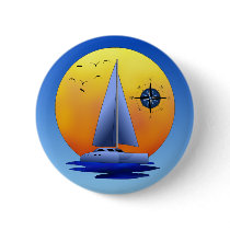 Catamaran Sailing Pinback Button