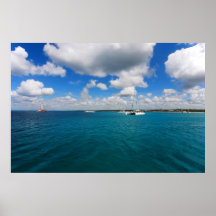 Catamarans in Caribbean sea Print