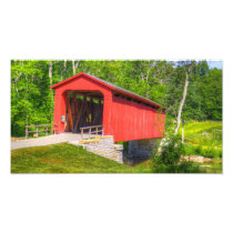 Cataract Falls Covered Bridge HDR Photo Print