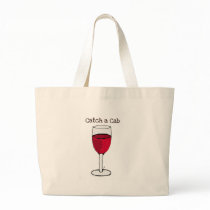 CATCH A CAB...wine print by jill Canvas Bag