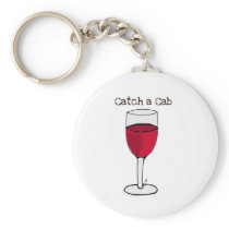 CATCH A CAB...wine print by jill Key Chains