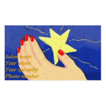 Catch a Falling Star Nail Tech Business Card