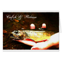 Catch and Release Brook Trout Greeting Cards