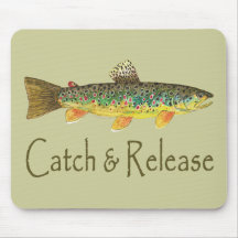 Catch and Release Fishing Mouse Pad