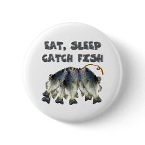 catch fish pinback button