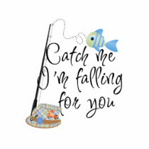 Catch Me Falling For You Fishing Design Cut Outs