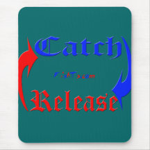 Catch n Release in Blue/Red Mouse Pad