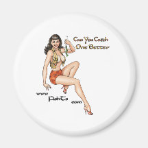 Catch One Bigger Babe by FishTs.com Fridge Magnets