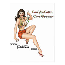 Catch One Bigger Babe by FishTs.com Post Cards