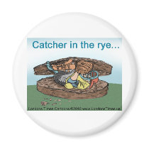 Catcher In Rye Bread Funny Tees Mugs Cards & Gifts Refrigerator Magnet