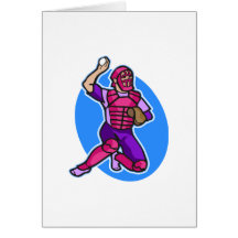 catcher purple pink greeting cards