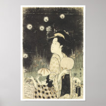 Catching Fireflies, Choki, 1795 Print