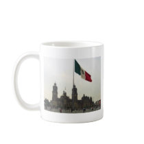 Catedral en el Zocalo del DF con la Bandera Mugs