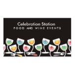Catering party drinks food and wine business card