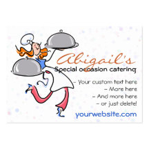 Catering Personal Gourmet Chef  template Business Cards