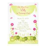 Caterpillar Birthday Invitations