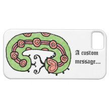 Caterpillar Dreaming (grn/wht) iPhone 5 Covers