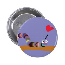 Caterpillar Pinback Button