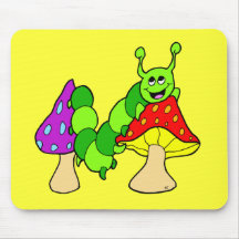 Caterpillar vert mignon tapis de souris