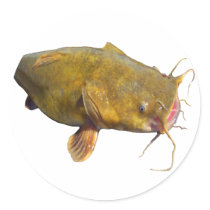 Catfish Bigcats Round Stickers