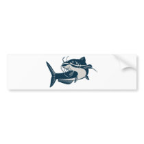 catfish swimming up bumper stickers